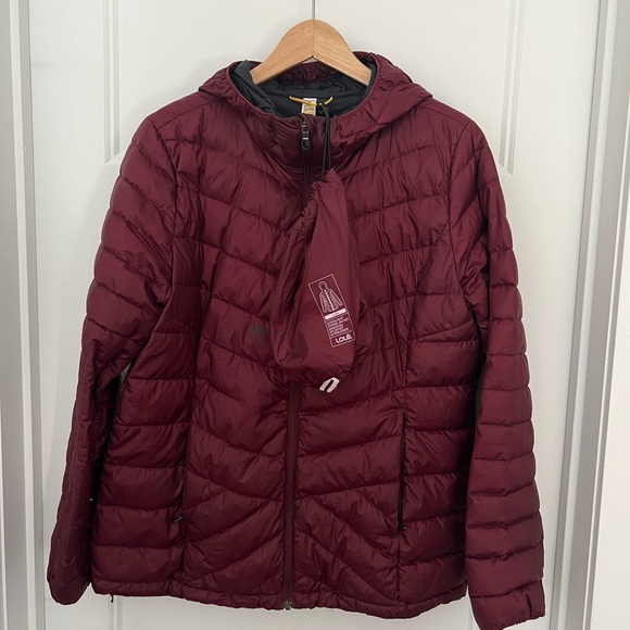 Lole ultralight down jacket size large maroon - Picture 2 of 4
